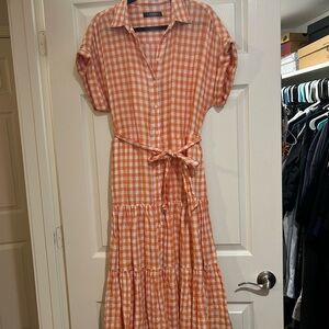 Ralph Lauren Orange Gingham Dress